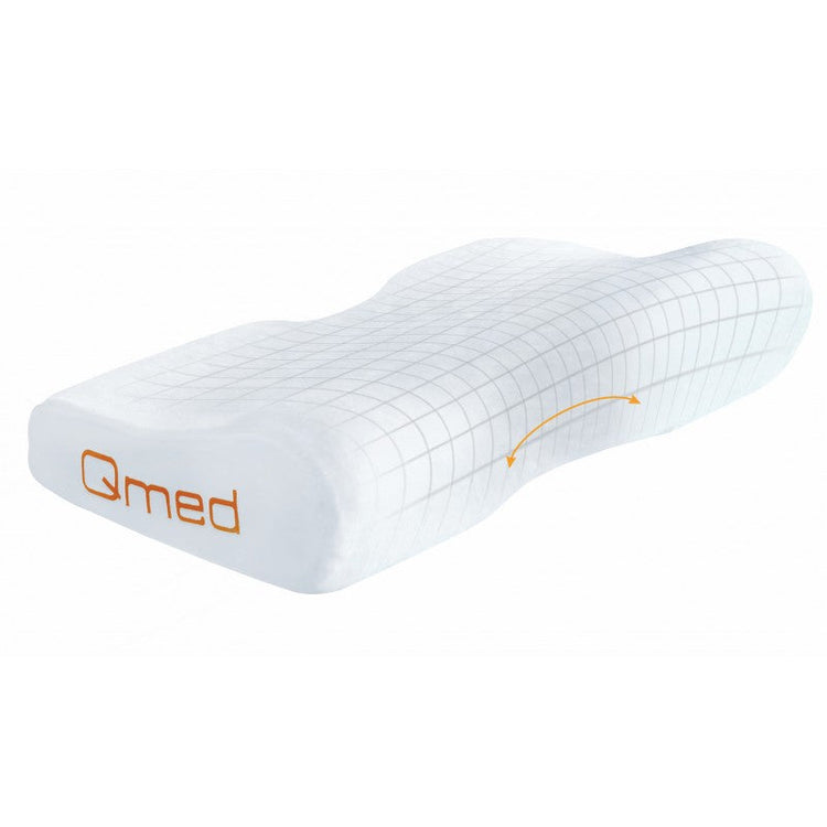 Ортопедична възглавница Qmed Premium с профилирана форма за опора на главата и врата по време на сън