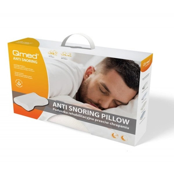 Възглавница против хъркане Qmed Anti Snore в бежов цвят за правилна позиция на главата
-в кутия