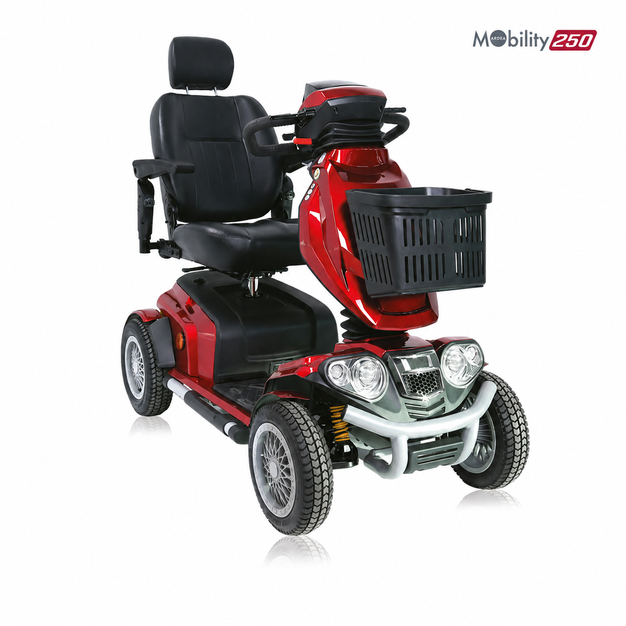 Червен електрически скутер Moretti Ardea Mobility 250 CN250 с преден кош
