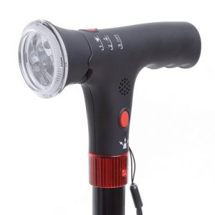 Ръкохватка на бастун Moretti RP165 с LED светлина и бутон за звуков сигнал
